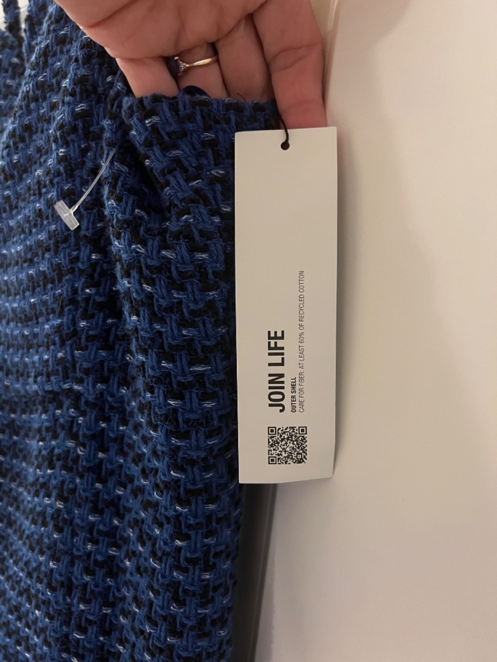 ZARA Textured Mini Dress Blue & Black Tweed Style | Size M (US M) - Picture 2 of 9